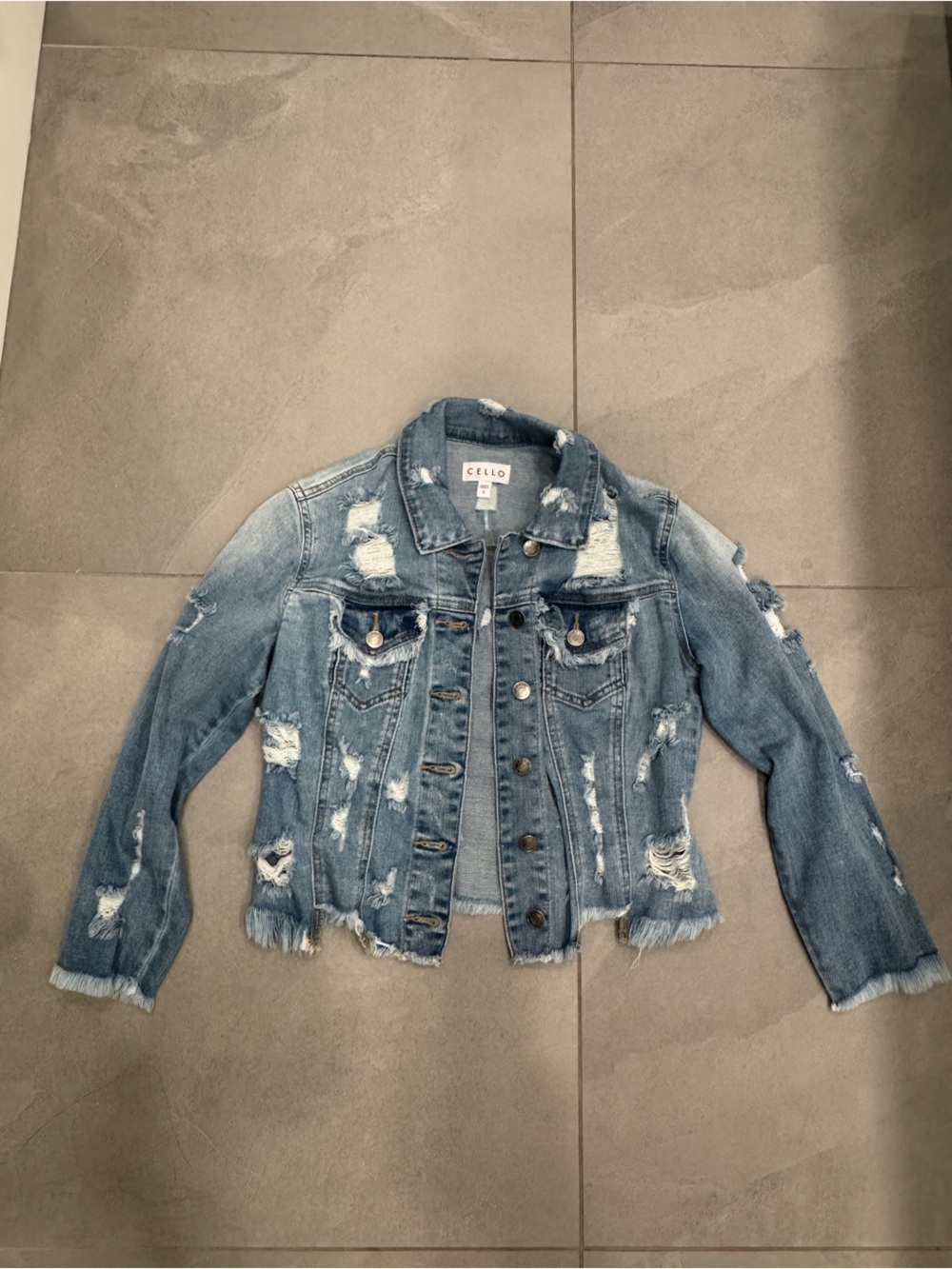 Cello ripped denim jacket